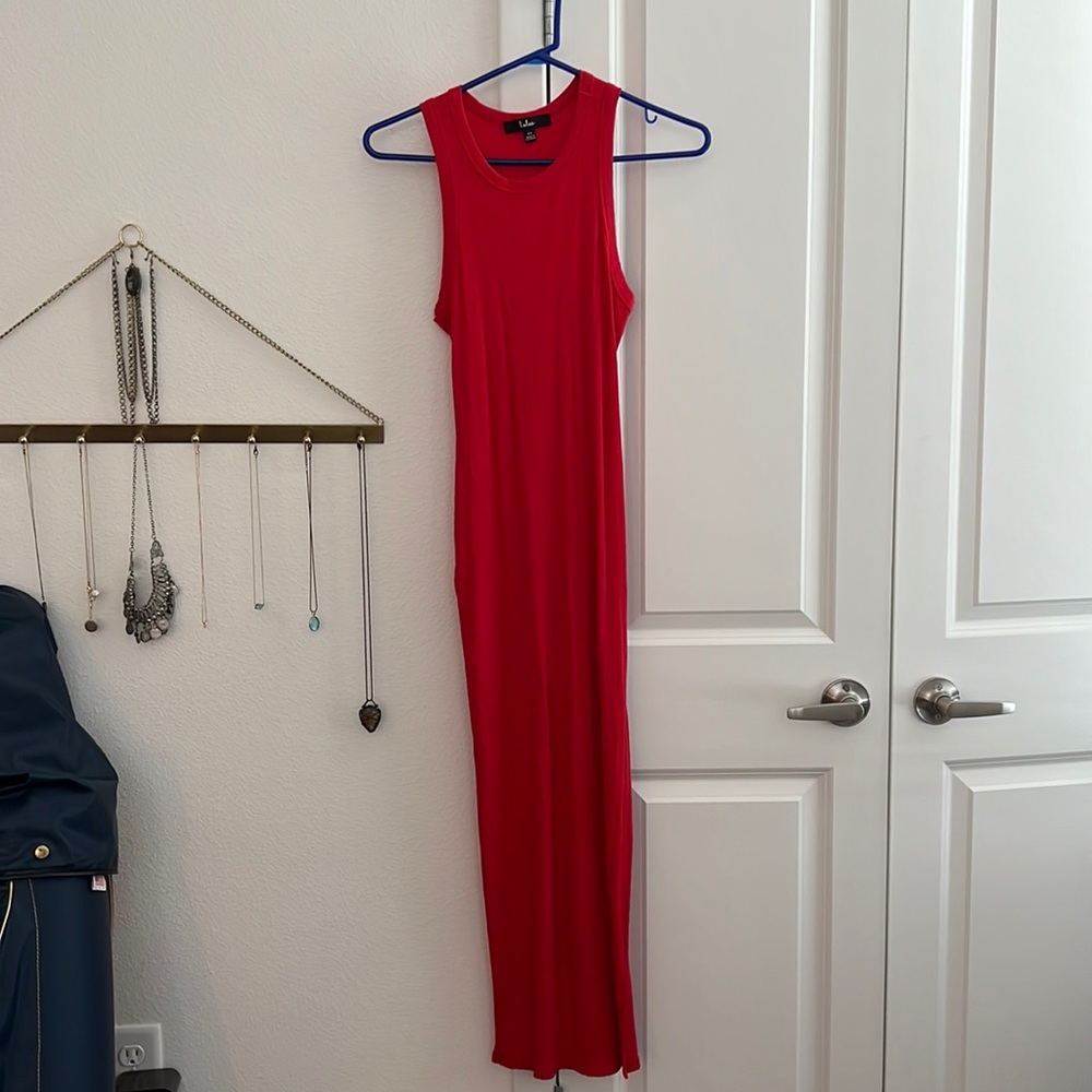 Lulus Ribbed Maxi Dress